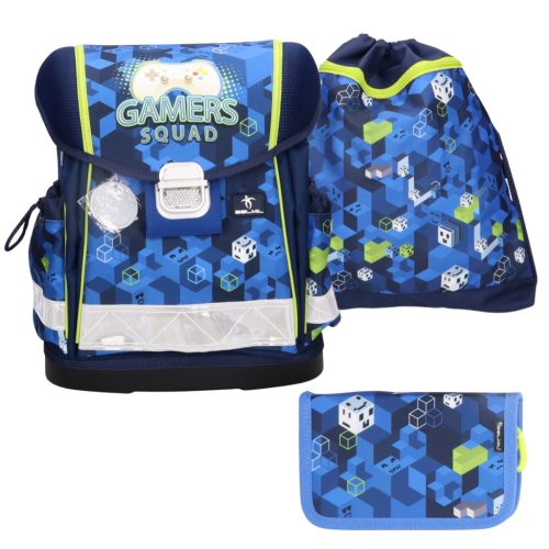 Belmil Classy Gamer kék elsős iskolatáska szett