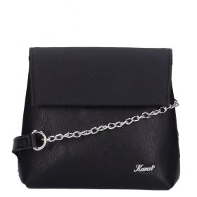 KAREN D 383 Fekete rostbőr női kicsi alkalmi táska