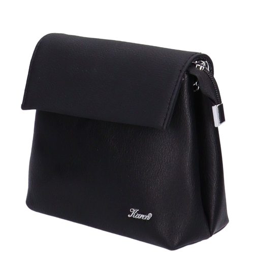 KAREN D 383 Fekete rostbőr női kicsi alkalmi táska