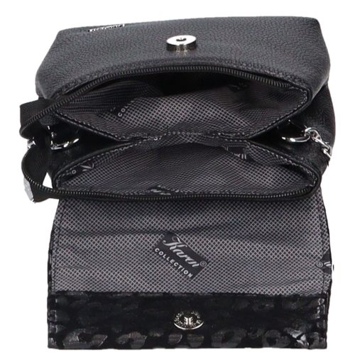 KAREN D 383 Fekete rostbőr női kicsi alkalmi táska