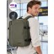 Enrico Benetti 56004 zöld Wizz Air és Ryanair fedélzeti hátizsák 40×30×20 cm