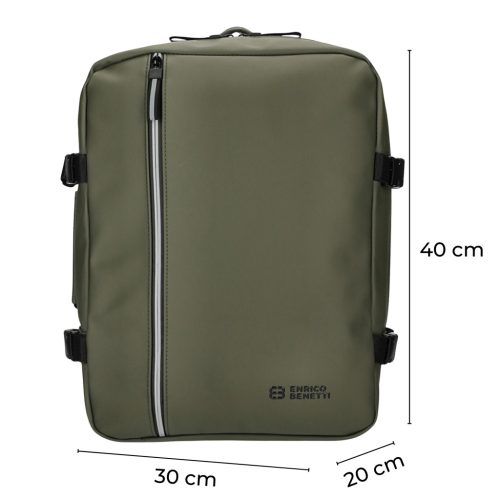 Enrico Benetti 56004 zöld Wizz Air és Ryanair fedélzeti hátizsák 40×30×20 cm