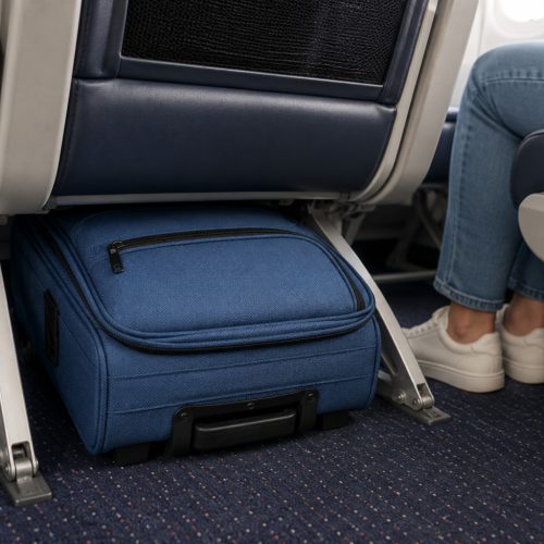 Enrico Benetti Wizzair és Ryanair ingyenesen felvihető ülés alatti bőrönd underseater 39048-40 kék