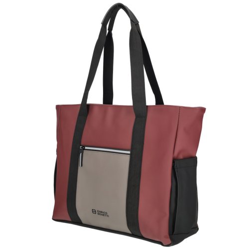 Enrico Benetti 56008 drapp bordó női utazó shopper táska