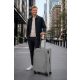 Travelite Umbria M Smoky grey bővíthető közepes méretű bőrönd