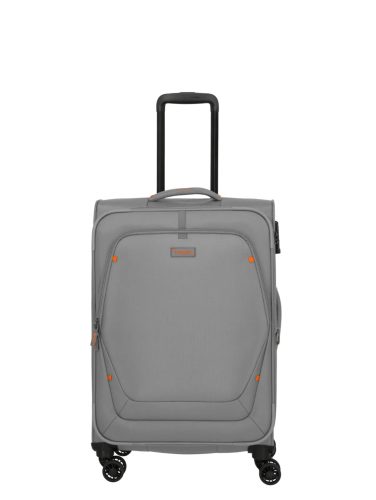 Travelite Umbria M Smoky grey bővíthető közepes méretű bőrönd