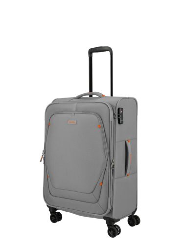 Travelite Umbria M Smoky grey bővíthető közepes méretű bőrönd