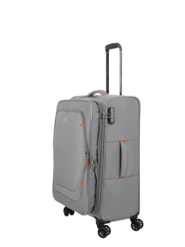 Travelite Umbria M Smoky grey bővíthető közepes méretű bőrönd
