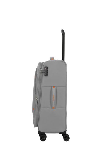 Travelite Umbria M Smoky grey bővíthető közepes méretű bőrönd