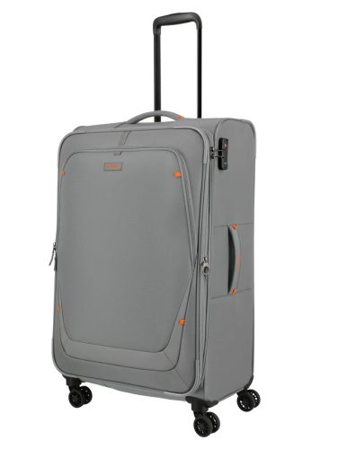 Travelite Umbria L Smoky grey bővíthető nagy méretű bőrönd