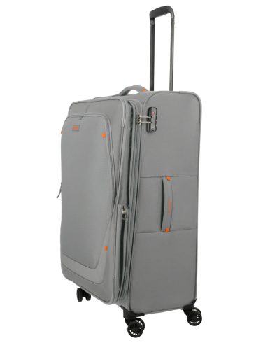 Travelite Umbria L Smoky grey bővíthető nagy méretű bőrönd