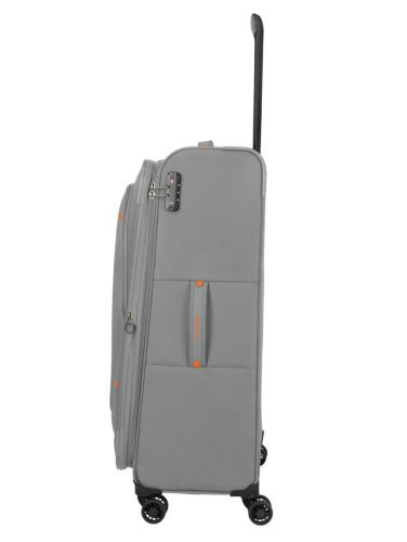 Travelite Umbria L Smoky grey bővíthető nagy méretű bőrönd