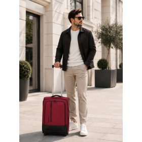   Travelite Crosslite S 2w két kerekű bővíthető kabinbőrönd piros