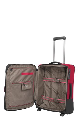 Travelite Crosslite S 2w két kerekű bővíthető kabinbőrönd piros