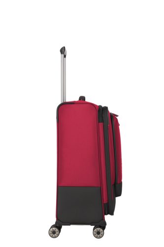 Travelite Crosslite M 4w piros közepes bőrönd