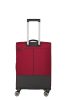 Travelite Crosslite M 4w piros közepes bőrönd