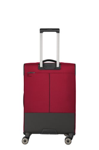 Travelite Crosslite M 4w piros közepes bőrönd