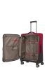 Travelite Crosslite M 4w piros közepes bőrönd