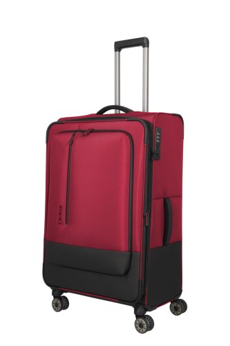Travelite Crosslite L bővíthető nagy méretű bőrönd piros