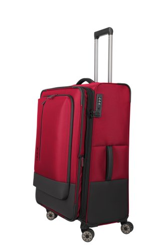 Travelite Crosslite L bővíthető nagy méretű bőrönd piros