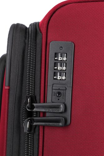 Travelite Crosslite L bővíthető nagy méretű bőrönd piros