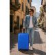 Travelite Pacific M 4w kék közepes bőrönd