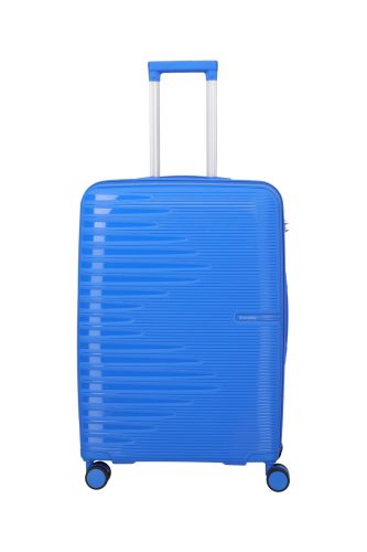 Travelite Pacific M 4w kék közepes bőrönd