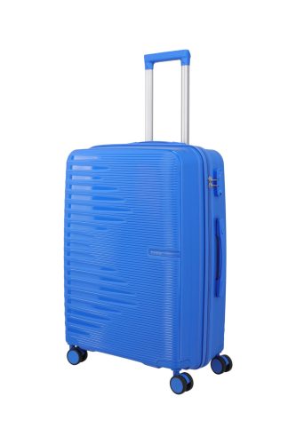 Travelite Pacific M 4w kék közepes bőrönd