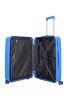 Travelite Pacific M 4w kék közepes bőrönd