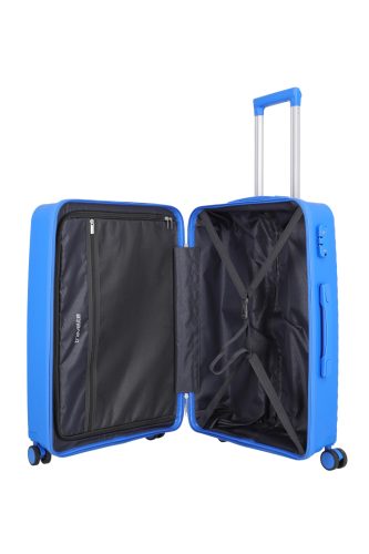 Travelite Pacific M 4w kék közepes bőrönd