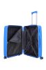 Travelite Pacific M 4w kék közepes bőrönd
