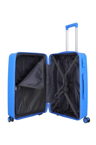 Travelite Pacific M 4w kék közepes bőrönd