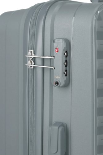 Travelite Pacific M 4w antracit közepes bőrönd