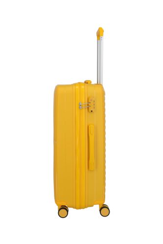Travelite Pacific M 4w Yellow közepes bőrönd