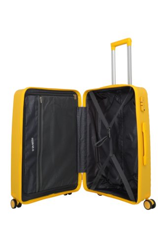 Travelite Pacific M 4w Yellow közepes bőrönd