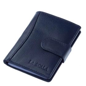 La Scala AD2038/T kék bőr kártyatartó