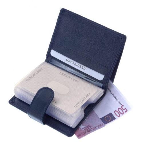 La Scala AD2038/T kék bőr kártyatartó