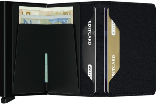 SECRID Slimwallet Crisple Fekete mini pénztárca