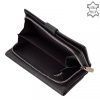 La Scala DCO452 fekete hátul kártyatartós bőr női pénztárca
