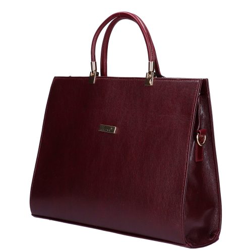 KAREN 1206 Bordó rostbőr női aktatáska