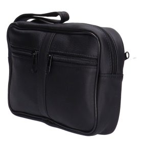 Autóstáska férfi 89-0006 Fekete bőr szimpla nagy