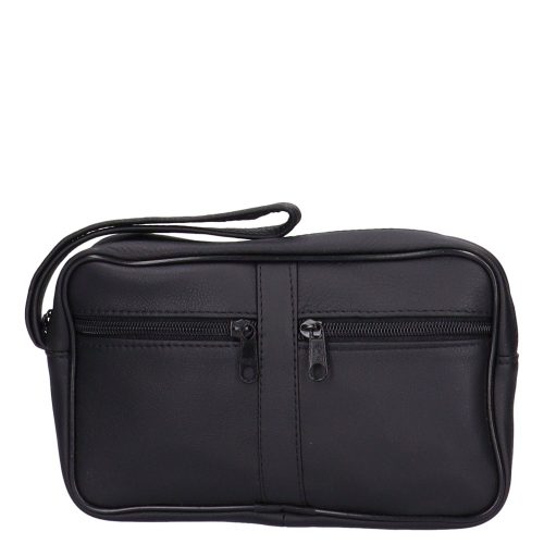 Autóstáska férfi 89-0006 Fekete bőr szimpla nagy