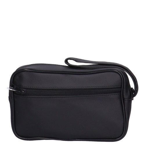 Autóstáska férfi 89-0006 Fekete bőr szimpla nagy