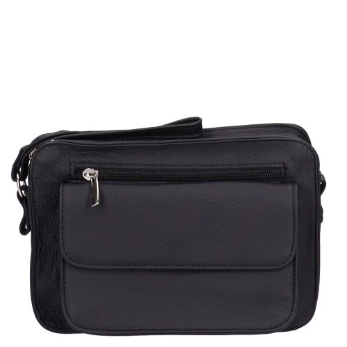 Autóstáska férfi 118-0029 Fekete bőr fedeles 