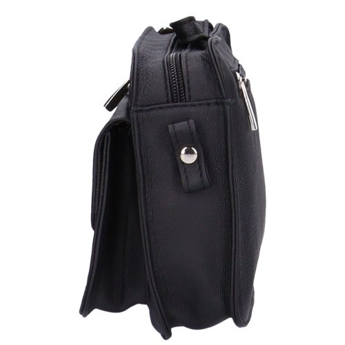 Autóstáska férfi 118-0029 Fekete bőr fedeles 