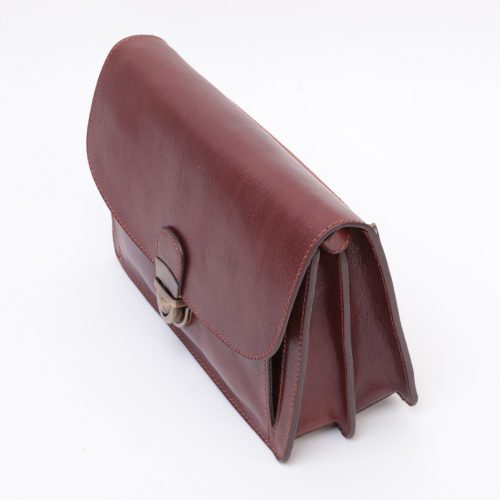 Autóstáska férfi 69-0001 Áthajtós Barna bőr 