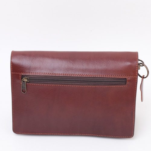 Autóstáska férfi 69-0001 Áthajtós Barna bőr 