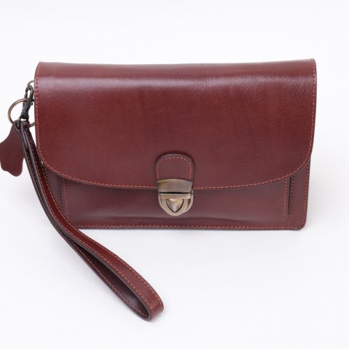 Autóstáska férfi 69-0001 Áthajtós Barna bőr 