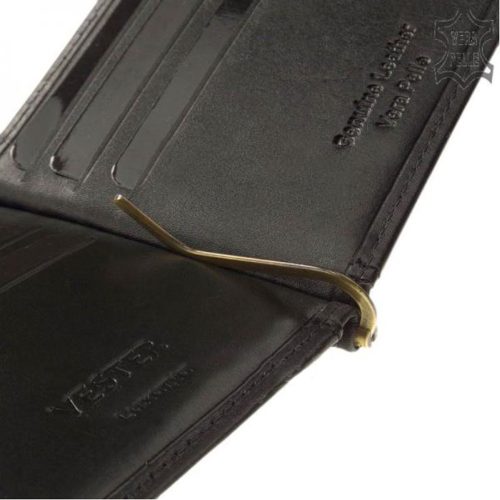 Pénztárca Vester VCS-D Fekete bőr 