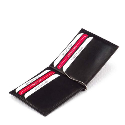 La Scala DG92 fekete bőr férfi dollár pénztárca